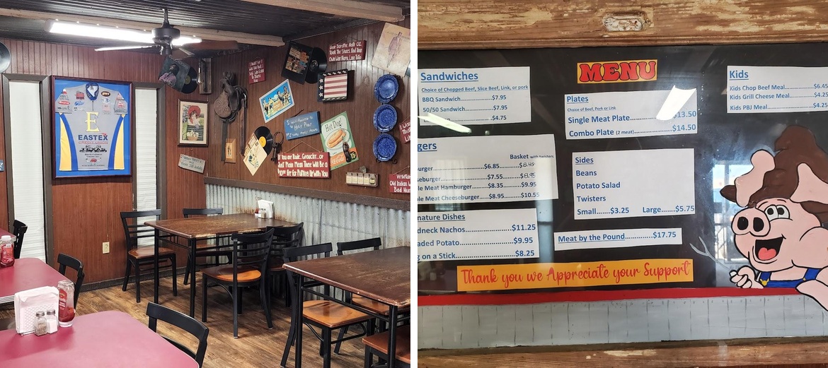 Chuck's BarBQ & Burgers Menu